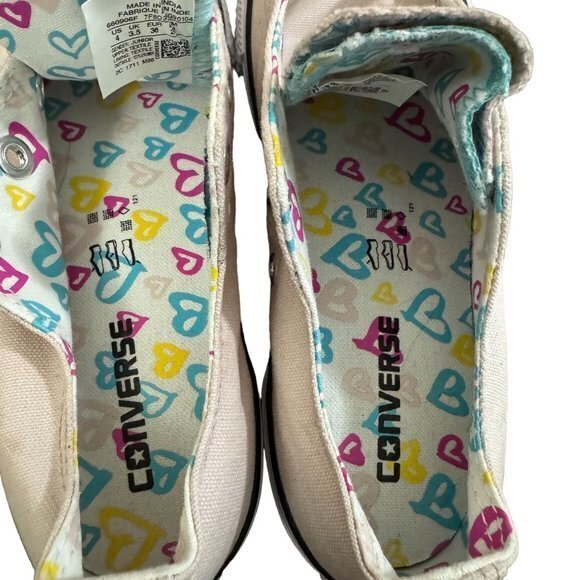 Converse Shoes Junior 4 Chuck Taylor Double Tongue Sneakers Pink Low‎ Top - Picture 13 of 13